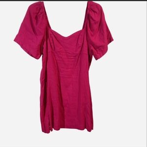 A New Day NEW with Tags pink puff sleeved sweetheart dress Women's XL